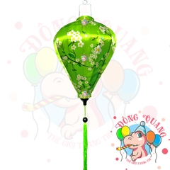 Lồng đèn Hội An vải bóng hoa văn - dáng tỏi