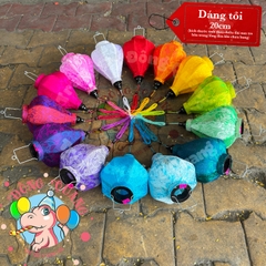 Lồng Đèn Hội An Vải Lụa Gấm - Dáng Tỏi