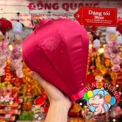 Lồng đèn Hội An vải phi bóng - dáng tỏi (treo ngoài trời)