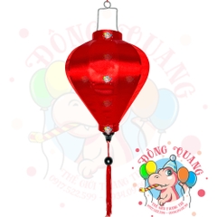 Lồng đèn Hội An vải phi bóng - dáng tỏi (treo ngoài trời)