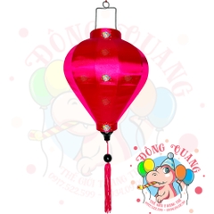 Lồng đèn Hội An vải phi bóng - dáng tỏi (treo ngoài trời)