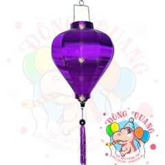 Lồng đèn Hội An vải phi bóng - dáng tỏi (treo ngoài trời)