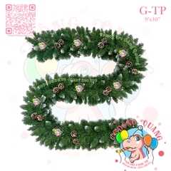 Dây trang trí đầu nhọn phun sơn gắn trái thông