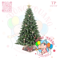 Cây thông đầu nhọn phun sơn gắn trái thông (cành treo)