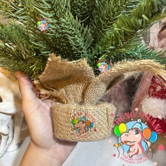 Cây thông mini PE 2 loại lá gắn cherry