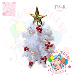 Cây thông mini trắng cherry