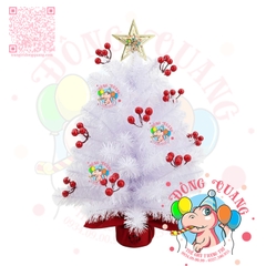 Cây thông mini trắng cherry