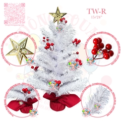 Cây thông mini trắng cherry