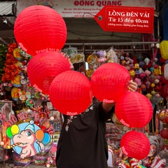 Lồng đèn vải tròn trơn