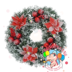 Vòng hoa phủ tuyết trang trí