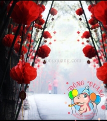 Đèn lồng tổ ong form dày treo ngoài trời