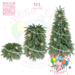 Cây thông PE, PVC lá rủ (cành tự động xoè)