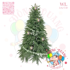 Cây thông PE, PVC lá rủ (cành tự động xoè)