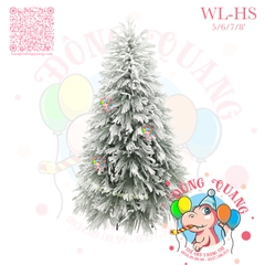 Cây thông PE, PVC lá rủ phủ tuyết (cành tự động xoè)