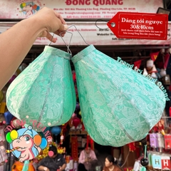 Lồng đèn Hội An vải gấm - dáng tỏi ngược