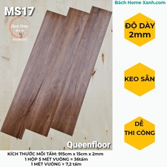 Sàn nhựa keo sẵn Queen Floor MS017 | Bách Home Xanh