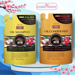 Dầu Gội Ngựa Kumano Deve Oil Shampoo Chiết Xuất Dầu Ngựa Dầu Dừa Dầu Hoa Trà Túi 400ml Cosin Store