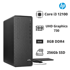 PC HP M01-F2029D 77B55PA (I3 12100/ 8GB/ 256Gb SSD/ Wifi + BT/ Key/ Mouse/ Win11/ 1Y)