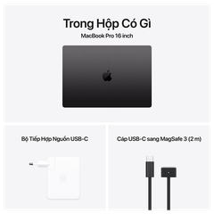 MacBook Pro 14 M3 MAX (14C CPU - 30C GPU - 36GB - 1TB) ĐEN (SPACE BLACK) MRX53SA/A - Chính Hãng Apple Việt Nam