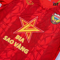 ÁO THI ĐẤU CLB BÓNG ĐÁ HỒNG LĨNH HÀ TĨNH MÙA GIẢI V.LEAGUE 2024-2025 MÀU ĐỎ GRAND SPORT