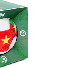 Bóng may 1st PVC ASEAN size 1.5 kèm Hộp