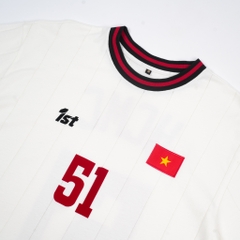 ÁO THUN JERSEY 1ST TAY NGẮN FLAG HỒ CHÍ MINH TRẮNG