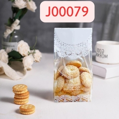 TÚI BÁNH QUY COOKIES NHỎ SET 50 TÚI HÌNH HOA TUYẾT 7*15+3 CM - J00079