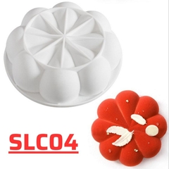 SLC04 - Khuôn Bánh Silicon ĐK 18.3 cm Làm Bánh Râu Câu Hình Tròn Sinh Nhật Décor DIY Chịu Nhiệt Cao