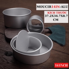 Khuôn Tròn Nhôm 14 INCH Nướng Bánh Bông Lan Gato Sinh Nhật - MOUCIR14IN-ALU