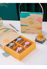 HỘP ĐỰNG BÁNH TRANG TRÍ 4 NGĂN HỘP QUÀ - HOPGIAY4N001