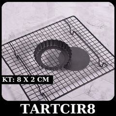 Khuôn Tart Trứng Bánh Pizza Tròn Chống Dính Đế Rời ĐK 8 CM - TARTCIR8