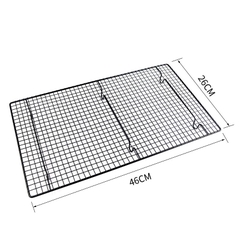 Khay Lưới Rack Ghi Làm Nguội Bánh Nướng Pizza Bánh Mì KT 46X26X3 CM - GHI4626