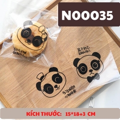 Túi Bánh Bánh Mì Sandwich Lát Cookies Quy Bánh Ngọt Trong Suốt set 100 túi HÌNH GẤU  15*18+3 - N00035