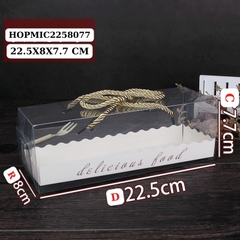 HỘP ĐỰNG BÁNH DÂY XÁCH KT 22.5X8X7.7 CM - HOPMIC2258077