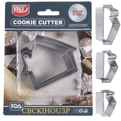 SET 3 KHUÔN NHẤN BÁNH COOKIES HÌNH NGÔI NHÀ NOEL - CBCKIHOU3P