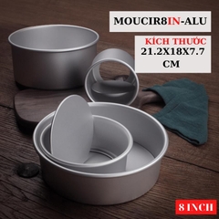 Khuôn Tròn Nhôm 8 INCH Nướng Bánh Bông Lan Gato Sinh Nhật - MOUCIR8IN-ALU