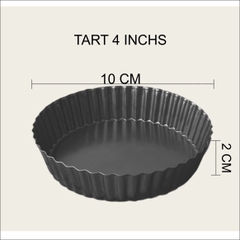 TARTCIR10 - Khuôn Tart Trứng Bánh Pizza Tròn Chống Dính Đế Rời ĐK 10Cm Chất Lượng Cao