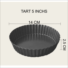 TARTCIR14 - Khuôn Tart Trứng Bánh Pizza Tròn Chống Dính Đế Rời ĐK 14CM