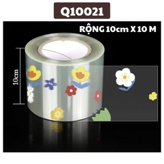 Bọc viền bánh mousse cỡ 10 CM X CUỘN 10 MÉT VÂN HOA MÀU SẮC - Q10021