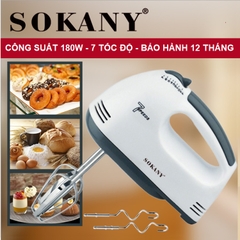 Máy Đánh Trứng Đánh Kem Nhồi Bột Cầm Tay Sokany công suất180W - SKN133
