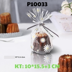 TÚI ĐỰNG BÁNH CÓ DÂY CỘT ĐỨNG SÉT 100 TÚI 10*15,5+3 CM - P10034