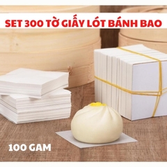 SET 300 TỜ GIẤY NẾN LÓT BÁNH BAO HÌNH VUÔNG KÍCH THƯỚC 10X10 CM  - GIAYBBAO100G