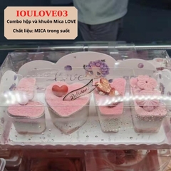 Hộp Mica chữ I Love U đựng Bánh Mousse Bộ Khuôn Mica chữ LOVE - IOULOVE03