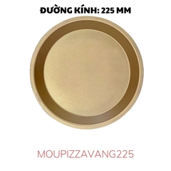 KHAY NƯỚNG PIZZA CHỐNG DÍNH MÀU VÀNG ĐƯỜNG KÍNH 225 MM - MOUPIZZAVANG225