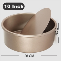 Khuôn Tròn Nướng Bánh Bông Lan Gato Sinh Nhật Chống Dính Cao Cấp Màu Vàng 26CM - MOUCIR10IN