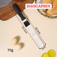 Dao Chà Láng Gập Trét Kem Phết Bánh Kem Sinh Nhật tạo hình Bông Lan Gato  27cm dạng cong DAOGAPNHUA330 - D: 33cm- Lưỡi: 20cm
