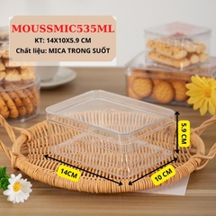 Hộp Bánh Lạnh Tiramisu Mousse Panna Cotta Sữa Chua Bằng Mica Trong Có Nắp 535 ML