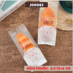 TÚI ĐỰNG BÁNH MỲ BÁNH QUY SET 50 TÚI 8.5*23+6 CM - J00082