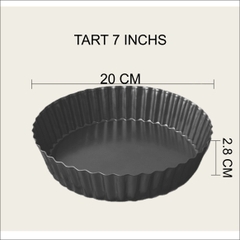 TARTCIR20 - Khuôn Tart Trứng Bánh Pizza Tròn Chống Dính Đế Rời ĐK 20Cm Chất Lượng Cao