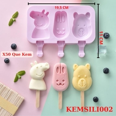KHUÔN KEM QUE SILICON TẶNG KÈM 50 QUE KEM - KEMSILI002